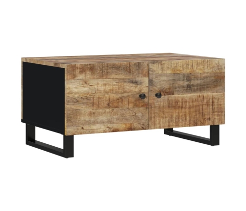 vidaXL Mesa de centro madera maciza mango y contrachapada 80x50x40 cm