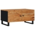 vidaXL Mesa de centro madera maciza acacia y contrachapada 80x50x40 cm