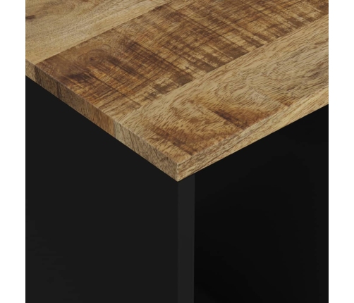 Mesa auxiliar madera maciza mango y tecnológica 40x31x46 cm