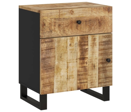 vidaXL Mesita de noche madera mango madera contrachapada 50x33x60 cm