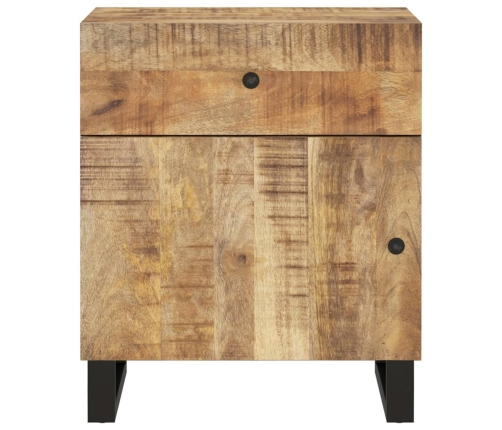 vidaXL Mesita de noche madera mango madera contrachapada 50x33x60 cm