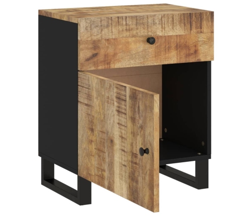 vidaXL Mesita de noche madera mango madera contrachapada 50x33x60 cm