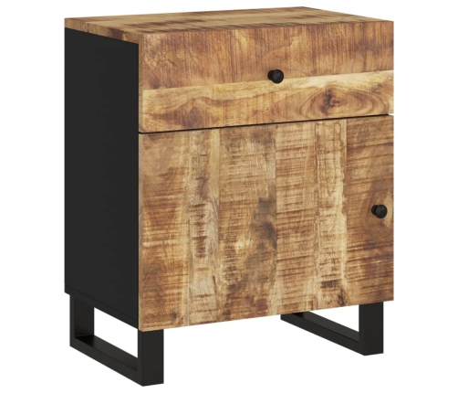 vidaXL Mesita de noche madera mango madera contrachapada 50x33x60 cm