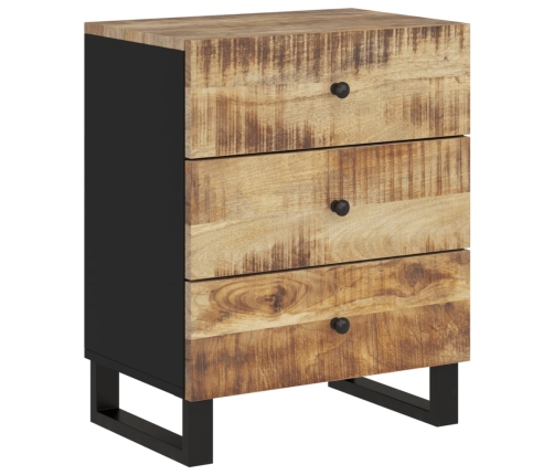 vidaXL Mesita de noche madera mango madera contrachapada 50x33x62 cm