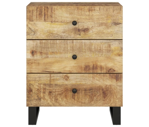 Mesita de noche madera mango madera contrachapada 50x33x62 cm