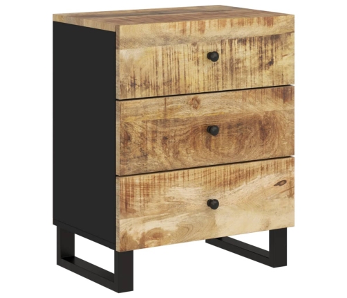 Mesita de noche madera mango madera contrachapada 50x33x62 cm