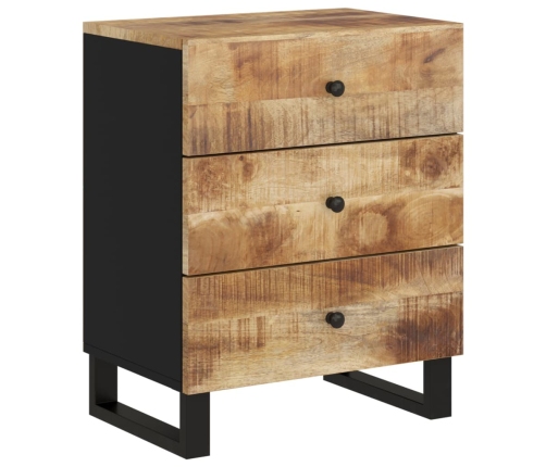 vidaXL Mesita de noche madera mango madera contrachapada 50x33x62 cm