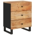 vidaXL Mesita de noche madera acacia madera contrachapada 50x33x62 cm