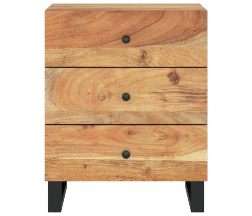 vidaXL Mesita de noche madera acacia madera contrachapada 50x33x62 cm