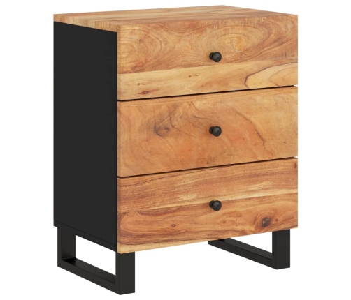 vidaXL Mesita de noche madera acacia madera contrachapada 50x33x62 cm