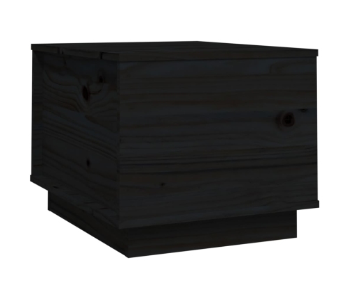 Mesa de centro de madera maciza de pino negro 40x50x35 cm