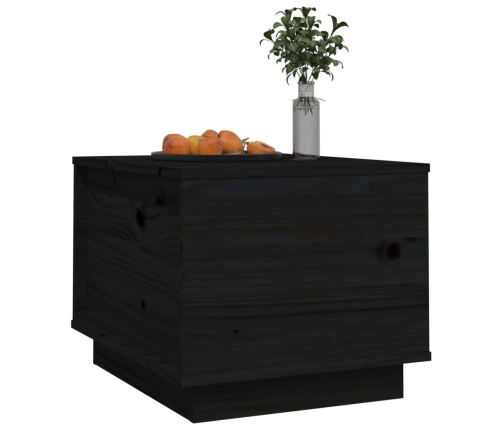 Mesa de centro de madera maciza de pino negro 40x50x35 cm