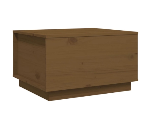 vidaXL Mesa de centro madera maciza de pino marrón miel 60x50x35 cm