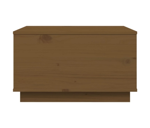 vidaXL Mesa de centro madera maciza de pino marrón miel 60x50x35 cm