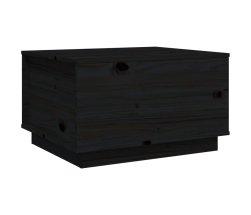 Mesa de centro de madera maciza de pino negro 60x50x35 cm