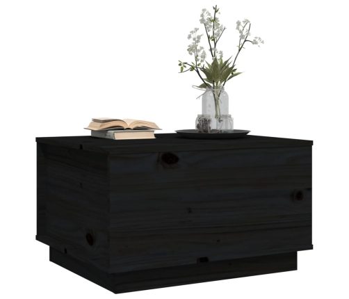 Mesa de centro de madera maciza de pino negro 60x50x35 cm