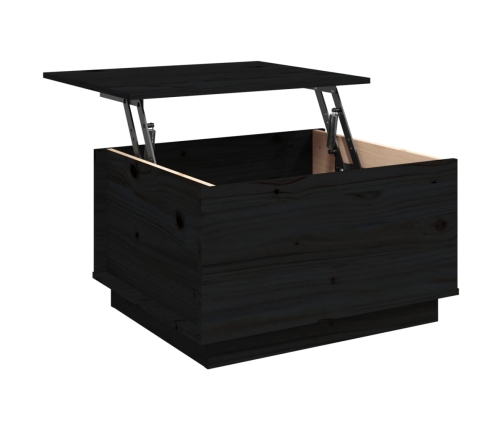 Mesa de centro de madera maciza de pino negro 60x50x35 cm