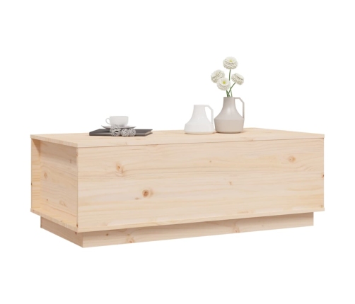 Mesa de centro de madera maciza de pino 100x50x35 cm