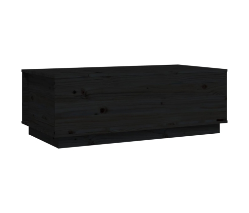 Mesa de centro de madera maciza de pino negro 100x50x35 cm