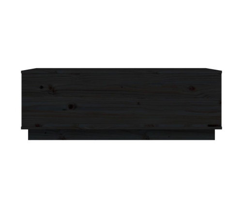 Mesa de centro de madera maciza de pino negro 100x50x35 cm