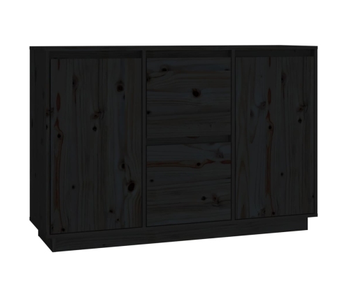 Aparador de madera maciza de pino negro 111x34x75 cm