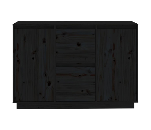 Aparador de madera maciza de pino negro 111x34x75 cm