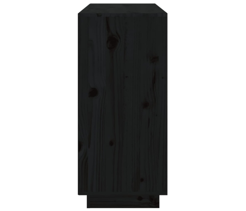 Aparador de madera maciza de pino negro 111x34x75 cm