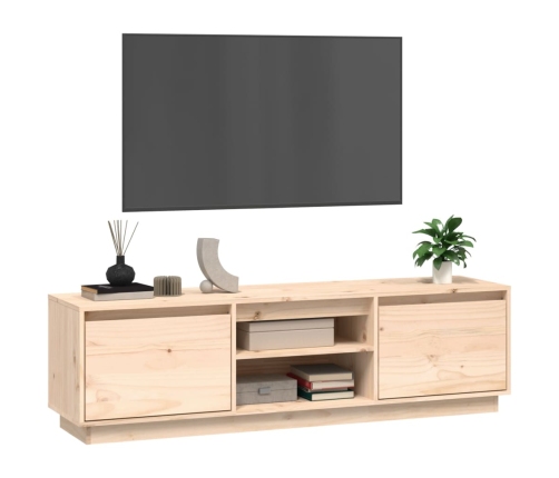 Mueble de TV de madera maciza de pino 140x35x40 cm