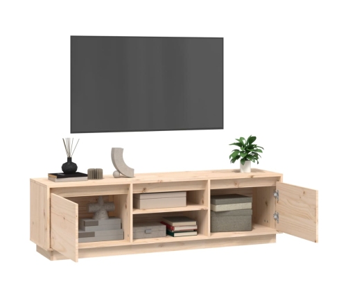 Mueble de TV de madera maciza de pino 140x35x40 cm