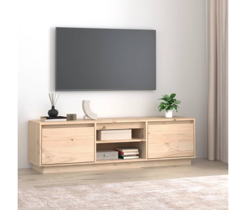 Mueble de TV de madera maciza de pino 140x35x40 cm