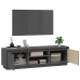 Mueble de TV de madera maciza de pino gris 140x35x40 cm