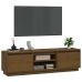 Mueble de TV madera maciza de pino marrón miel 140x35x40 cm