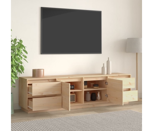 vidaXL Mueble de TV de madera maciza de pino 176x37x47,5 cm