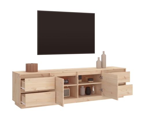 vidaXL Mueble de TV de madera maciza de pino 176x37x47,5 cm