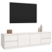 Mueble de TV madera maciza de pino blanco 176x37x47,5 cm