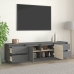 Mueble de TV madera maciza de pino gris 176x37x47,5 cm