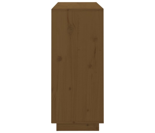 Aparador de madera maciza de pino marrón miel 104,5x34x80 cm