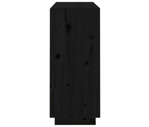 Aparador de madera maciza de pino negro 104,5x34x80 cm