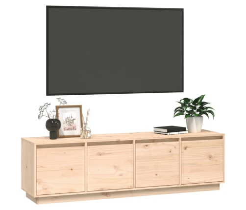 Mueble de TV de madera maciza de pino 156x37x45 cm