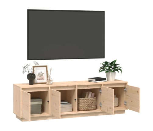 Mueble de TV de madera maciza de pino 156x37x45 cm