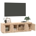 Mueble de TV de madera maciza de pino 156x37x45 cm