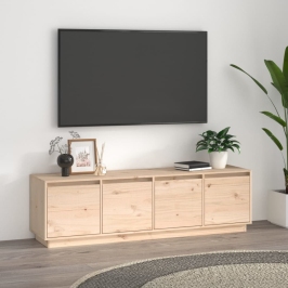 Mueble de TV de madera maciza de pino 156x37x45 cm