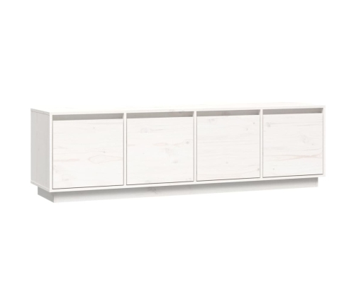 Mueble de TV madera maciza de pino blanco 156x37x45 cm