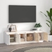 Mueble de TV madera maciza de pino blanco 156x37x45 cm