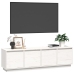 Mueble de TV madera maciza de pino blanco 156x37x45 cm