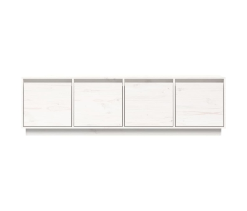 Mueble de TV madera maciza de pino blanco 156x37x45 cm