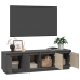 Mueble de TV madera maciza de pino gris 156x37x45 cm