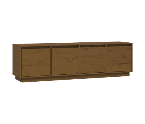 Mueble de TV madera maciza de pino marrón miel 156x37x45 cm