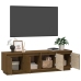 Mueble de TV madera maciza de pino marrón miel 156x37x45 cm