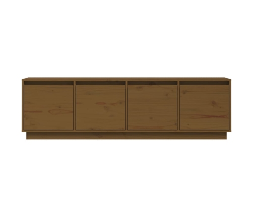 Mueble de TV madera maciza de pino marrón miel 156x37x45 cm